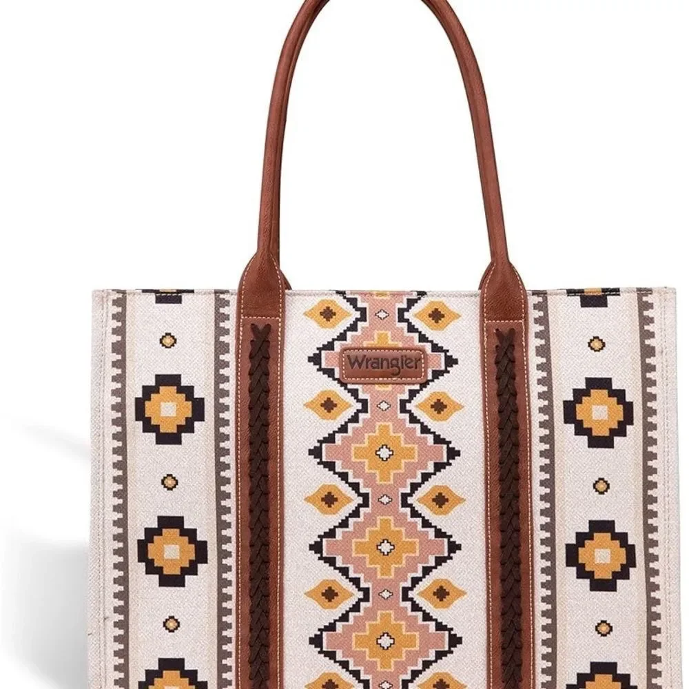 Wrangler Tote Bag Western Purses for Women Shoulder Boho Aztec Handbags NWT - Picture 2 of 4